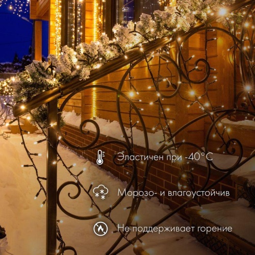 Гирлянда светодиодная "Нить" 20м 200LED тепл. бел. 15Вт 24В IP67 постоян. свечение провод каучук черн. (нужен трансформатор 531-100/531-311/531-312) Neon-Night 315-516 Гирлянда светодиодная "Нить" 20м 200LED тепл. бел. 15Вт 24В IP67 постоян. свечение провод каучук черн. (нужен трансформатор 531-100/531-311/531-312) Neon-Night 315-516