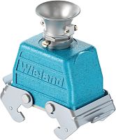 Крышка взрывозащищенного разъема REVOS Ex, Size 10, с уплотнителем, 1 кабельный ввод с разгрузкой на изгиб IP54 M20x1,5, с верхним расположением, с двумя маталлическими защелками, материал корпуса: цинковый сплав | код 99.743.3329.7 | Wiela