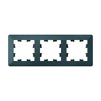 ATLASDESIGN AIR 3-постовая РАМКА, ИЗУМРУД/дымчатый черный | код ATN220803 | Systeme Electric