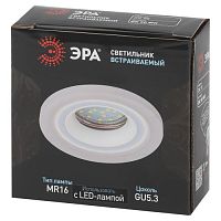 Светильник встраиваемый декоративный DK90 WH MR16/GU5.3 белый | код Б0054358 | ЭРА