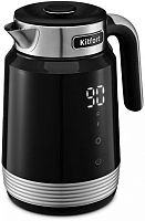 Чайник электрический Kitfort КТ-6648 1.7л. 2200Вт черный/нержавеющая сталь корпус: нерж.сталь/пластик | код 2023588 | KITFORT