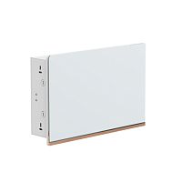 Корпус ArtShell Elegance встраиваемый силовой 22 модуля, белая дверь из закаленного стекла EKF | код artshell-e-22p-cw | EKF