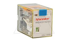 Реле RKE, 4CO, 110VDC, с LED, тест. кноп., диод (13+.14-) | код RKE4CO110LTD1 | Shenler