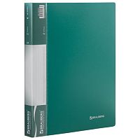 Папка на 2 кольцах BRAUBERG Стандарт, 25 мм, зеленая, до 170 листов, 0,8 мм, 221613 | код 221613 | BRAUBERG