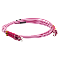Патч-корд оптический LANMASTER, дуплексный, LC/PC-LC/PC, OM4, LSZH, 15 м | код LAN-2LC-2LC/OM4-15 | LANMASTER