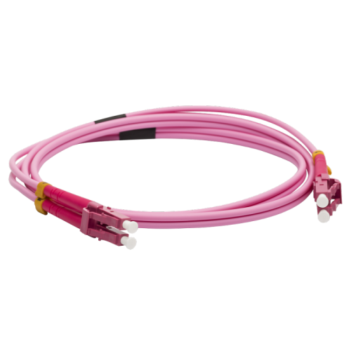 Патч-корд оптический LANMASTER, дуплексный, LC/PC-LC/PC, OM4, LSZH, 15 м | код LAN-2LC-2LC/OM4-15 | LANMASTER