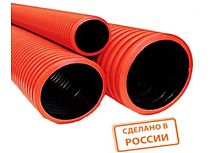 Труба гофрированная двустенная ПНД d 40 с зондом (20 м/уп.) красная TDM | код SQ0413-2040 | TDM