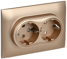 SKANDY Роз. 2-я с з/к без з/ш 16А сб. SK-R08Sa песоч. IEK | код SK-R21-16-K98-F | IEK