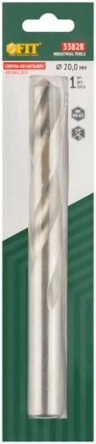 Сверло по металлу HSS полированное в блистере 20.0мм FIT 33828 фото 3