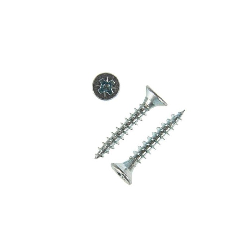 Шуруп универсальный 4х25 потайная головка, остроконечный, оцинкованный (20шт) - пакет | код 102427 | Tech-KREP