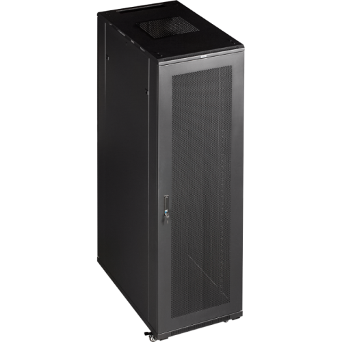 Шкаф 19 Business, 22U 600x800, черный, передняя дв. перфорир., задняя дв. распашная перфорир. | код TWT-CBB-22U-6x8-P1 | TWT