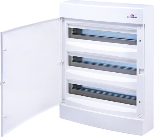 Щит наружн. распределительный ECT 3x18PO (54мод.белая дверь), пластик | код 001101041 | ETI Щит наружн. распределительный ECT 3x18PO (54мод.белая дверь), пластик | код 001101041 | ETI