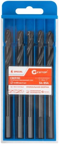 Сверло по металлу Special, HSS-G, 7x109/62 мм, 5 шт. | код 54-954 | FIT фото 3