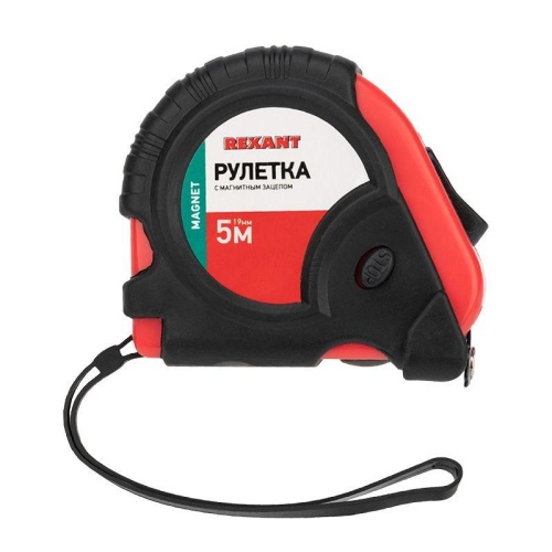 Рулетка измерительная прорезиненный корпус, магнитная , 5 м х 19 мм | код 12-9014 | REXANT фото 5