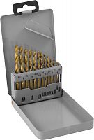 TDBS13 Набор спиральных сверл по металлу HSS TiN в металлическом кейсе, d1.5-6.5 мм, 13 предметов | код TDBS13 | Thorvik