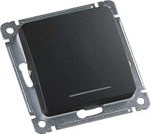 MASTER Переключатель одноклавишный с индикацией, скрытой установки, в рамку, черный | код ВС10-462-08 | HEGEL