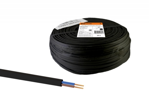 Шнур ШВВП 2х0.75 ГОСТ (бухта 200м) черный | код SQ0120-0075 | РЭМЗ ТМ Шнур ШВВП 2х0.75 ГОСТ (бухта 200м) черный | код SQ0120-0075 | РЭМЗ ТМ