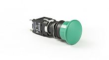 Кнопка нажимная, возвратная, грибовидная, зелёная (1НО) | код D100YM30Y | EMAS