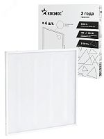 Светильник светодиодный 36Вт 4000К 176-264В 595х595х18 ДВО офисный опал панель | код KOC_DVO36W4K_OP | КОСМОС