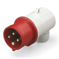 Разъем пром. силовой CEE кабельный угловой, штекер, 32A, 3P+N+E 6h, 346_415VAC 50/60Hz, IP44, серия EUREKA | код 221.3237 | Scame