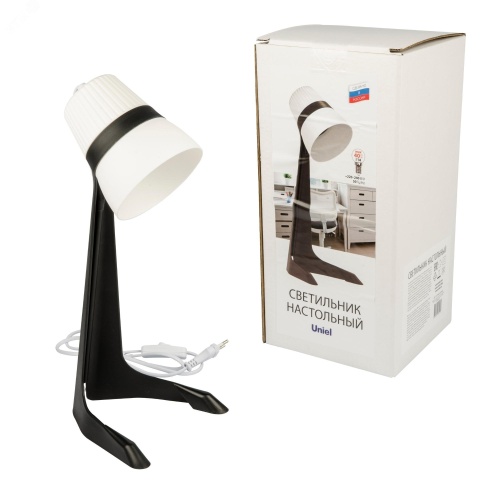 Светильник настольный 40W E14 Механический выключатель Черный с белым ULO-K22 D/E14/A BLACK/WHITE | код UL-00009541 | Uniel Светильник настольный 40W E14 Механический выключатель Черный с белым ULO-K22 D/E14/A BLACK/WHITE | код UL-00009541 | Uniel
