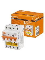 Диф.автомат АД4P 4Р С40 30-100-300мА 6кА тип АС TDM | код SQ0204-0633 | TDM