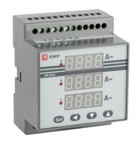 Амперметр AD-G33 цифровой на DIN трехфазный PROxima (без поверки | код ad-g33 | EKF