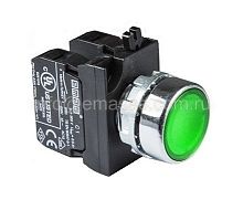 Кнопка с подсветкой-светодиод зеленая CM192DY (1НО+1НЗ) | код CM192DY | EMAS