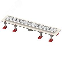 трап линейный с сухим затвором, с вертикальным выходом d50 мм, решетка l600 мм, решетка нержавеющая сталь | код 101200374 | Татполимер