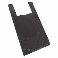 Пакет майка ПНД 42+20*75, 15мкм черная (100шт./уп) | код 61-0207 | REXANT