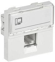 Розетка компьютерная 1xRJ45 Cat.5 ПРАЙМЕР, белый | код. CKK-40D-RI2-K01 | IEK