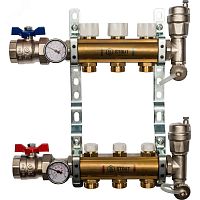 Коллектор распределительный из латуни без расходомеров 3 вых. | код SMB 0468 000003 | STOUT