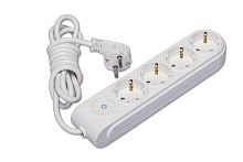 Удлинитель 4х2м с заземл. 16А IP20 с выкл. защ. шторки Makel N4310033