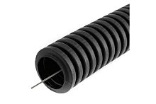 Труба гофрированная ПВХ легкая черная с/з д25 (50 м/2600 м уп/пал) | код PR01.0057 | Промрукав