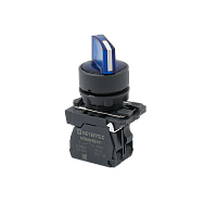 Переключатель на 2 положения с фиксацией и подсветкой, синий, 1NO, 24V AC/DC, IP65, пластик MTB5-AK26711 | код 137287 | MEYERTEC