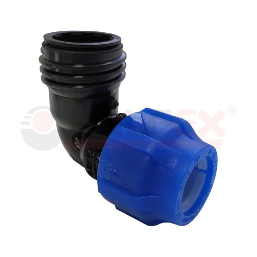 Отвод компрессионный с наружной резьбой 32х1дюйм (75/15) | код 1210012432100 | VALFEX Отвод компрессионный с наружной резьбой 32х1дюйм (75/15) | код 1210012432100 | VALFEX