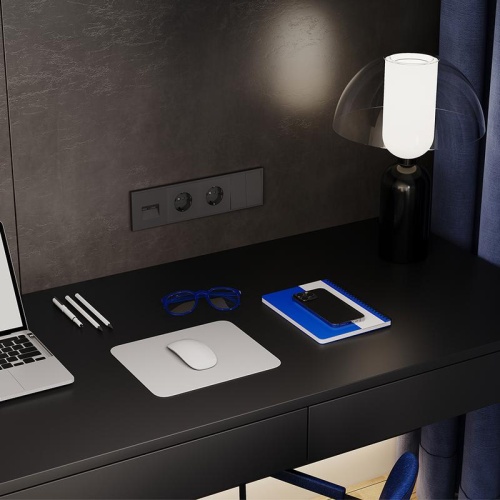 Розетка 1-м СП S70 16А с заземл. защ. шторки механизм черн. матов. Voltum VLS040208 фото 5 Розетка 1-м СП S70 16А с заземл. защ. шторки механизм черн. матов. Voltum VLS040208 фото 5