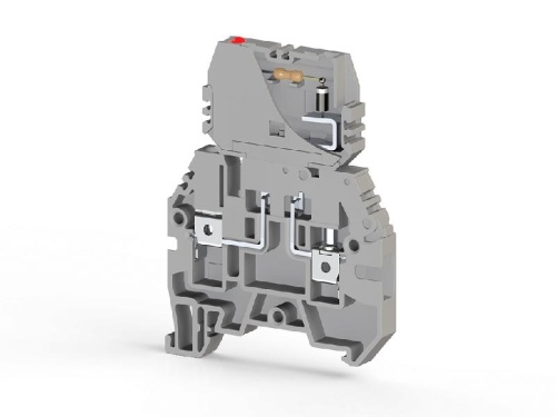 Клеммник с держ. предохр. (5х20 5х25) съем.картридж с индикацией 24В DC на DIN-рейку 4кв.мм сер. ASK 3FLD 24В DC Klemsan 354229