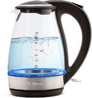 Чайник электрический Vitek VT-7015 1.7л. 2200Вт прозрачный/коричневый корпус: стекло/пластик | код 2035694 | VITEK
