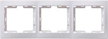 Рамка 3 поста КВАРТА, горизонтальная, белый | код. EMK30-K01-DM | IEK