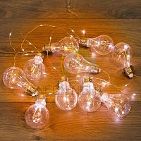 Гирлянда светодиодная "Ретро-лампы" 3м тепл. бел. | код 303-076 | Neon-Night