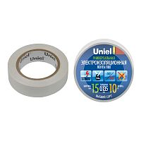 Лента изоляционная 0.135х15мм 10м UIT-135P 10/15/01 WHT бел. Uniel 04514