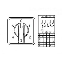800 276, CS050110M, Многоступенчатые переключатели - 1 полюс, 0-5 50 A 60градус. | код 0.0.0.8.00276 | KLEMSAN