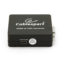 Конвертер HDMI->VGA, Cablexpert DSC-HDMI-VGA-001, HD19FxHD15F | код DSC-HDMI-VGA-001 | Cablexpert