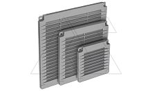 Решетка вентиляционная с заглушками квадратная 150х150мм, отверстие 120x120мм, пластик, серый | код 02-317 | airRoxy