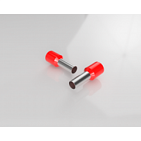 Наконечник кабельный, трубчатый, изолированный, S=10мм, L=22мм, красный | код 06.600.3127.0 | Wieland