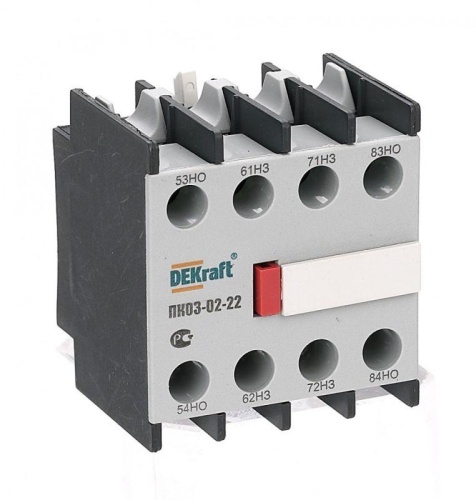 Приставка контактная доп.контакты 2НО+2НЗ ли | код. 24105DEK | DEKraft