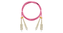 Шнур NIKOMAX волоконно-оптический, соединительный, многомодовый 50/125мкм, стандарта ОM4, SC/UPC-SC/UPC, двойной, LSZH нг(A)-HFLTx, 2мм, маджента, 2м | код NMF-PC2M4C2-SCU-SCU-002 | NIKOMAX