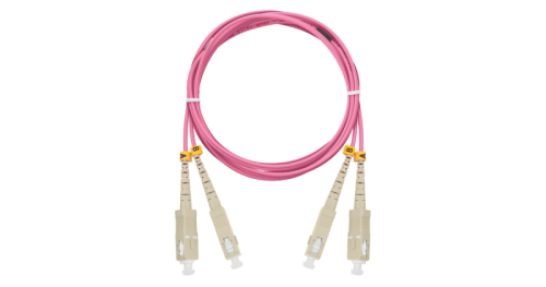 Шнур NIKOMAX волоконно-оптический, соединительный, многомодовый 50/125мкм, стандарта ОM4, SC/UPC-SC/UPC, двойной, LSZH нг(A)-HFLTx, 2мм, маджента, 2м | код NMF-PC2M4C2-SCU-SCU-002 | NIKOMAX Шнур NIKOMAX волоконно-оптический, соединительный, многомодовый 50/125мкм, стандарта ОM4, SC/UPC-SC/UPC, двойной, LSZH нг(A)-HFLTx, 2мм, маджента, 2м | код NMF-PC2M4C2-SCU-SCU-002 | NIKOMAX