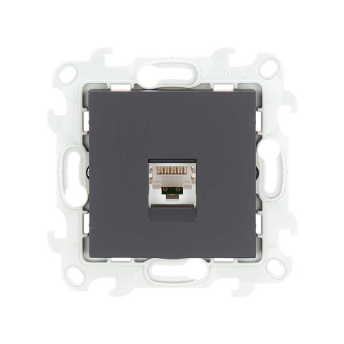 Механизм розетки компьютерной RJ45 СП IP20 CAT.5e UTP графит | Код. 2410598-038 | Smon